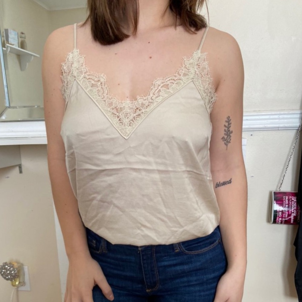 Silky nude tank